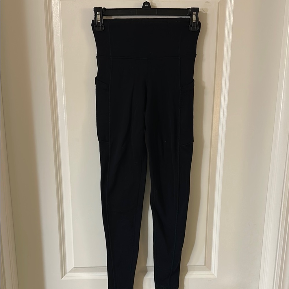 Athleta Black High-Rise Leggings with Pockets